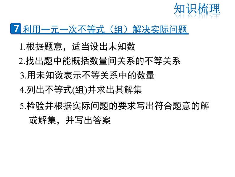 2021-2022学年度北师版八年级数学下册课件 第二章 一元一次不等式和一元一次不等式组复习课07