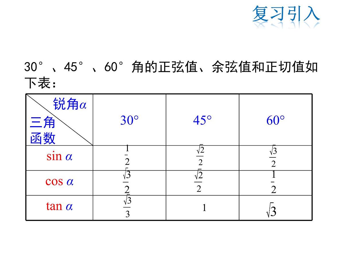 2021-2022学年度北师版九年级数学下册课件1.3 三角函数的计算第3页