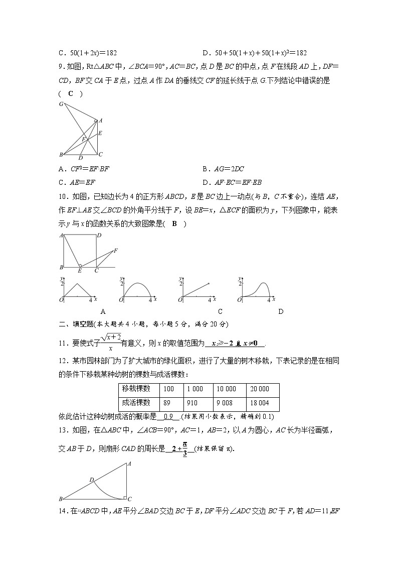 (安徽版)2021年中考数学模拟练习卷06（含答案）02