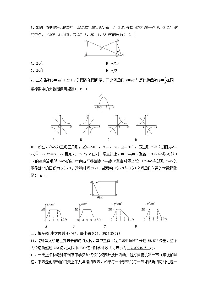(安徽版)2021年中考数学模拟练习卷04（含答案）第2页