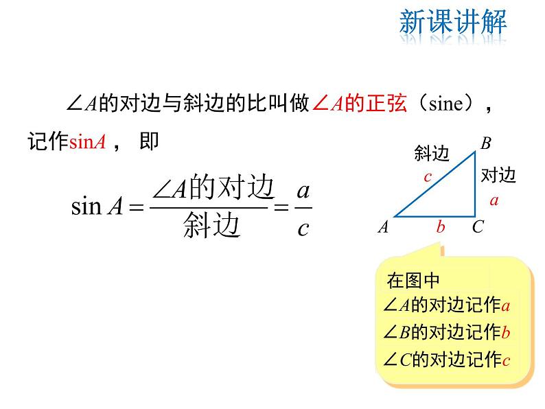 2021-2022学年度北师版九年级数学下册课件 1.1 第2课时  正弦与余弦第7页