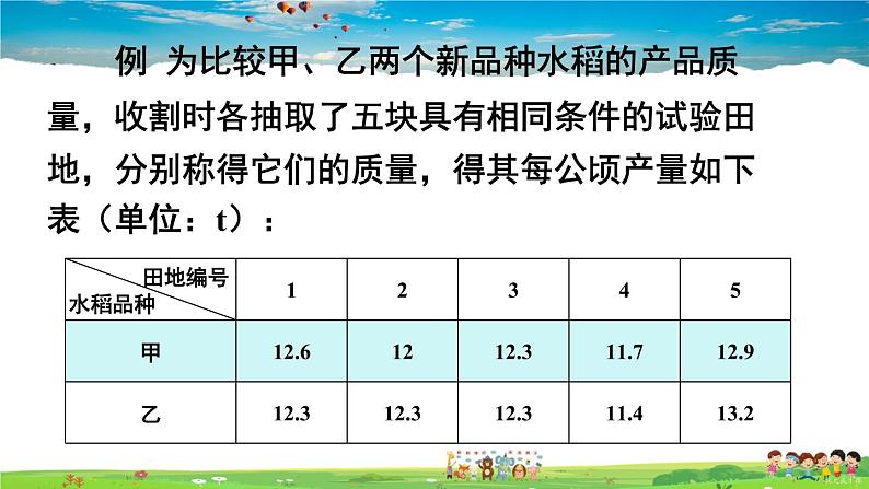 沪科版数学八年级下册 20.2 数据的集中趋势与离散程度-2.数据的离散程度-第2课时 用样本的平均数、方差估计总体的平均数、方差【教学课件】03