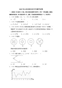 2019年人教版山东省泰安市中考数学试卷及答案解析 (1)