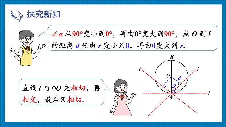 北师大版九年级数学下册 第三章 6直线与圆的位置关系 第2课时 切线的判定及三角形的内切圆 课件第4页