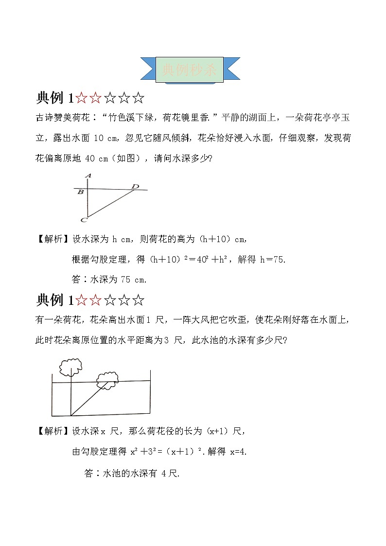 【专项练习】苏教版初二数学上册 《勾股定理》模型（5）——出水芙蓉模型（含答案）学案02