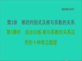 2021秋九年级数学上册期末提分练案第2讲根的判别式及根与系数的关系第3课时综合训练课件新版新人教版