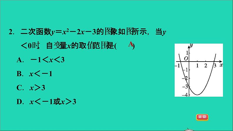 2021秋九年级数学上册期末提分练案第4讲一元二次方程与二次函数的关系及其应用第1课时达标训练课件新版新人教版05