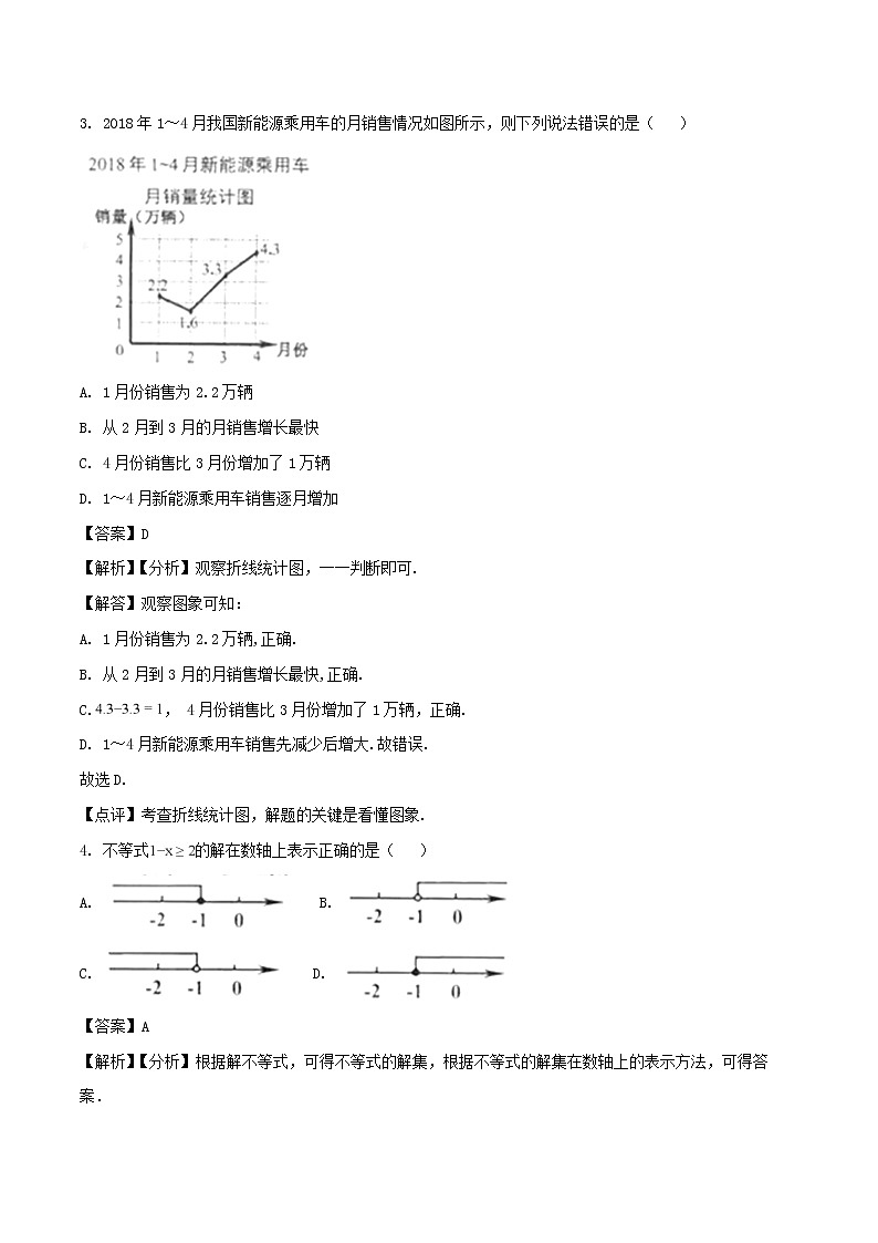 【中考真题】2018年中考数学真题 浙江省省舟山市（含解析）02