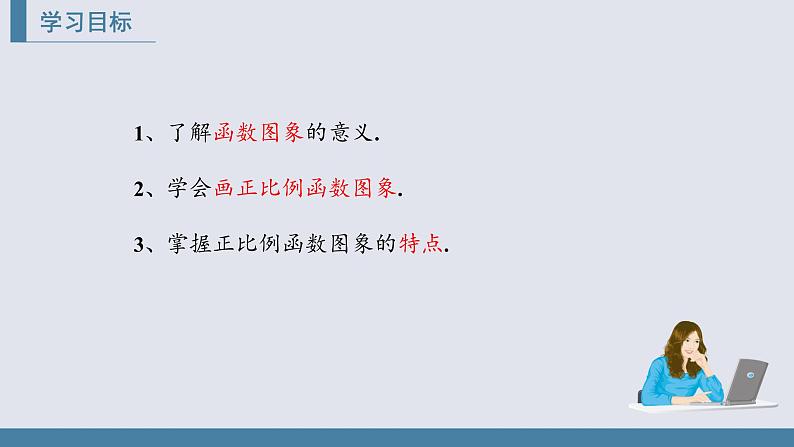 4.3.1正比例函数的图象课件2021-2022学年北师大版八年级数学上册02