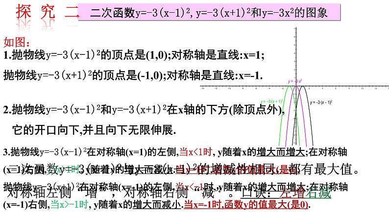 北师版九年级下册 第二章 二次函数 2.2.3  二次函数y=a(x-h)2+k的图形与性质课件PPT08