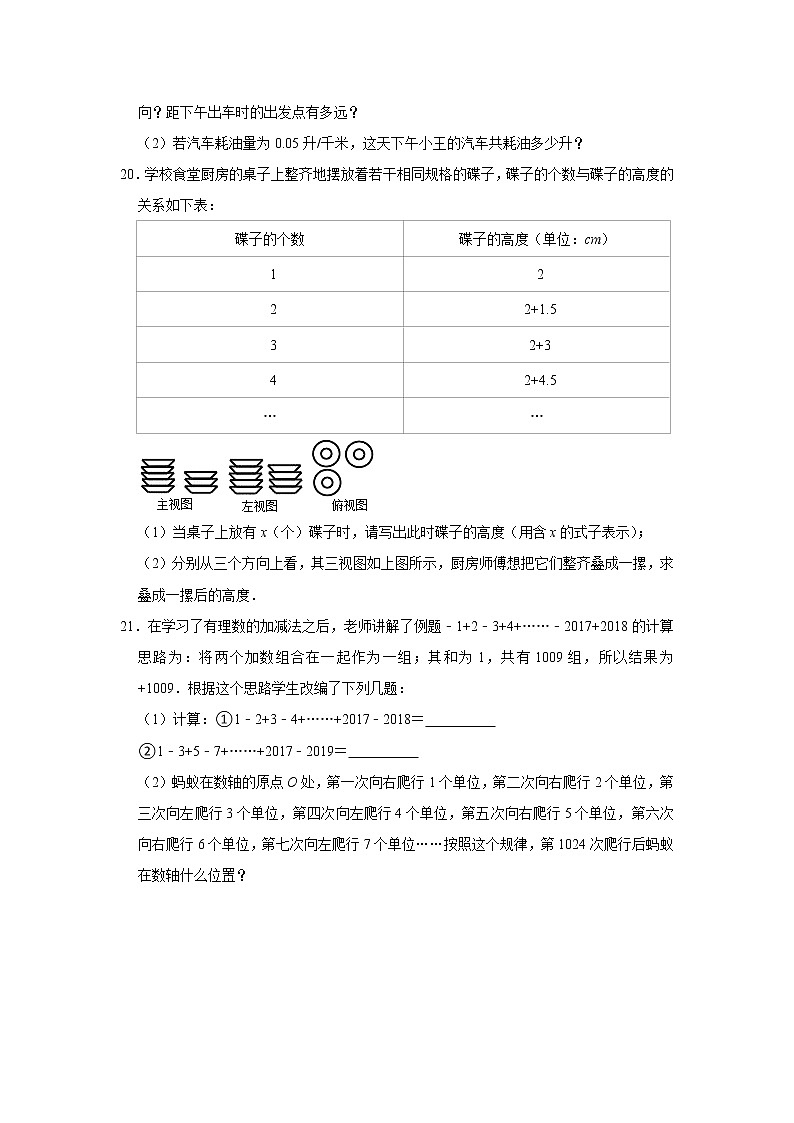 山东省济南市商河县清华园学校2020-2021学年七年级上学期期中复习数学【试卷+答案】03
