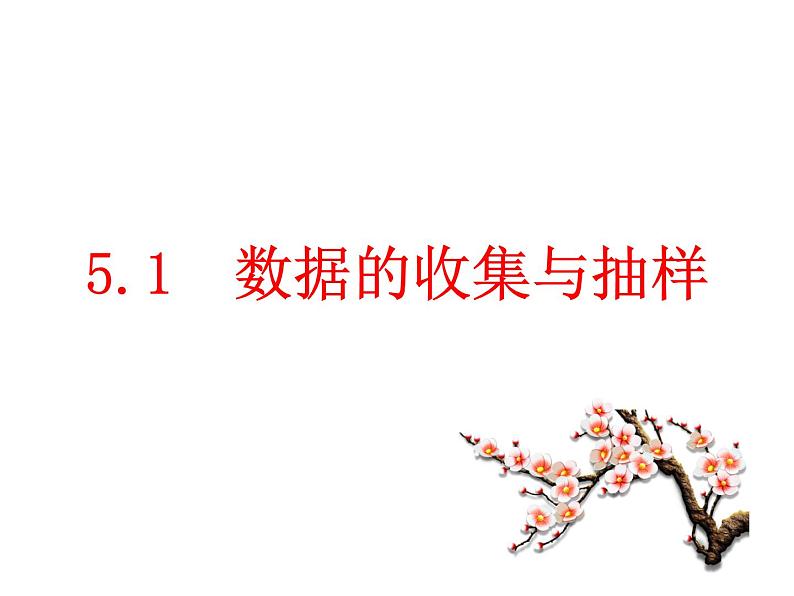 5.1数据的收集与抽样 课件 湘教版初中数学七年级上册第1页