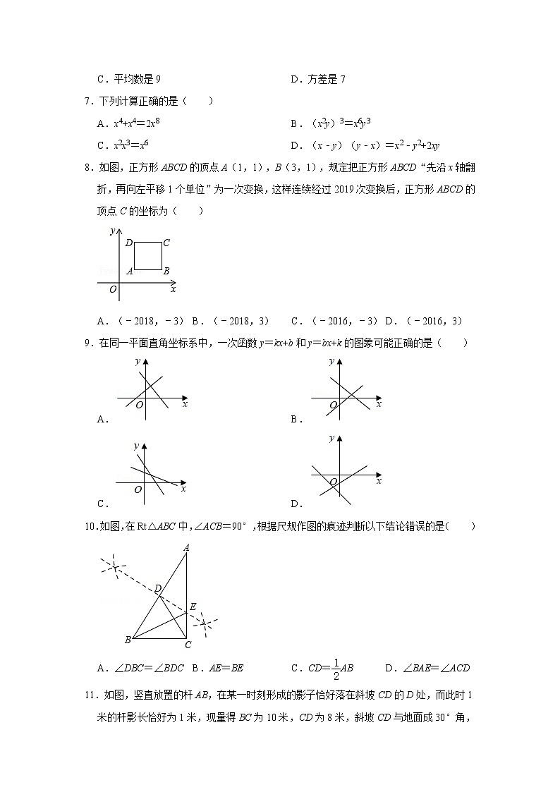 【中考真题】2021年山东省济南市商河县清华园学校中考数学模拟试卷（28）（含答案解析）02
