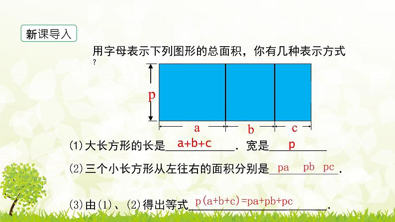 北师大版七年级数学下册 1.4.2  单项式乘多项式课件第8页