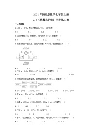 湘教版七年级上册2.3 代数式的值精品达标测试