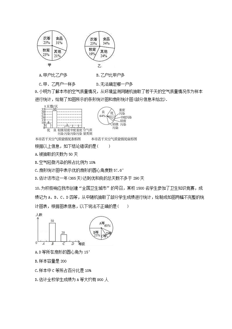 2021年湘教版数学七年级上册5.2《统计图》同步练习卷（含答案）03