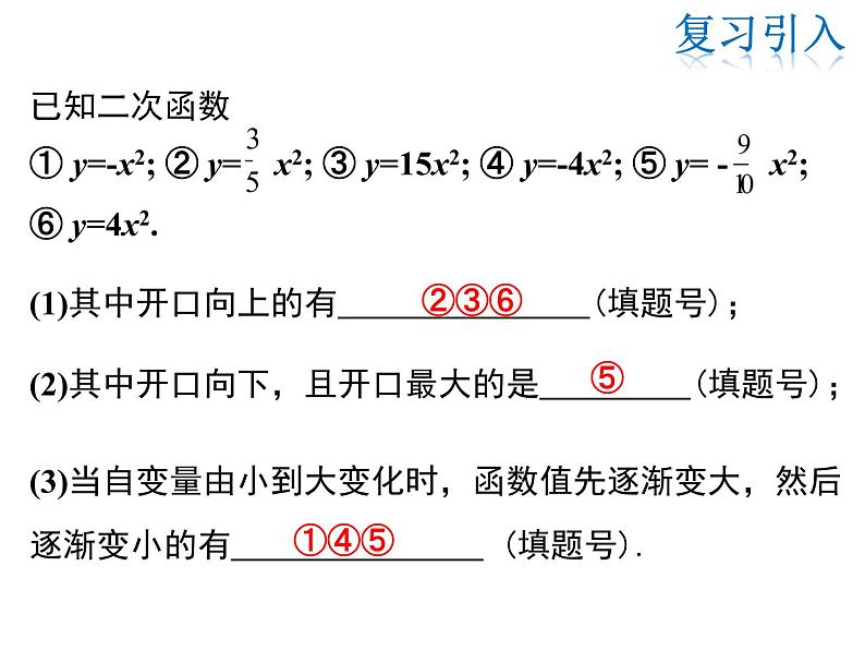 2021-2022学年度华师版九年级数学26.2.2 第1课时  二次函数y=ax2+k的图象与性质课件PPT第3页