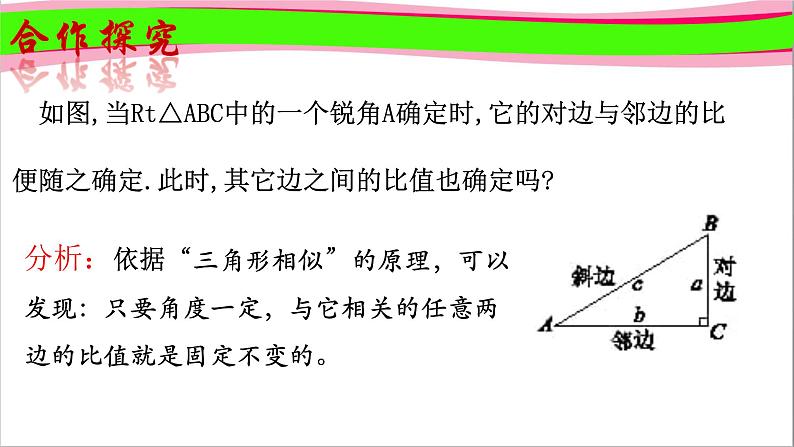 北师版九年级下册第一章 直角三角形的三边关系 1.1.2 锐角三角形函数 课件PPT第5页