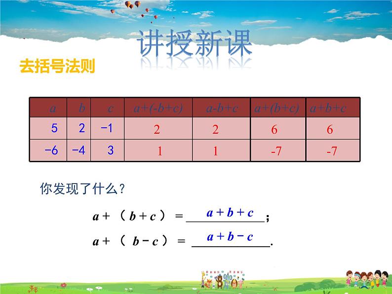 冀教版数学七年级上册 4.3去括号【课件+教案】04