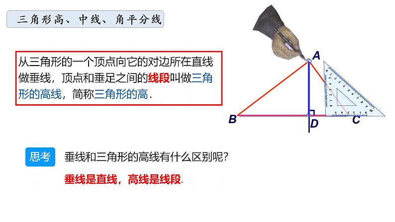 华师大版数学七下 9.1.1（2）三角形三线课件PPT+练习04