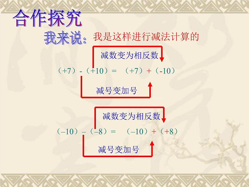 北师大版七年级数学上册 2.5 有理数的减法(2)（课件）第7页