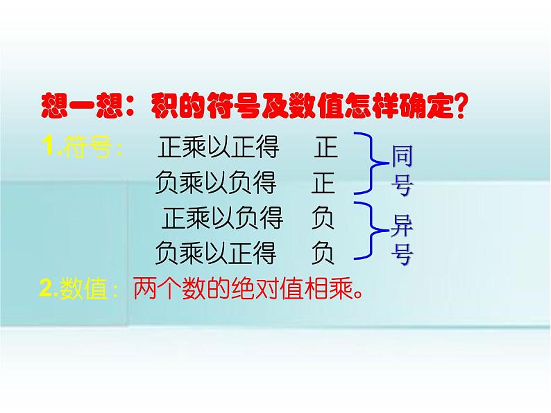 北师大版七年级数学上册 2.7 有理数的乘法(1)（课件）第6页