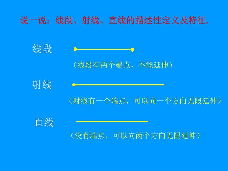 北师大版七年级数学上册 4.1 线段、射线、直线(5)（课件）第6页