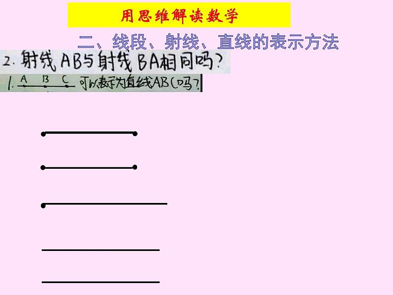 北师大版七年级数学上册 4.1 线段、射线、直线（课件）第7页