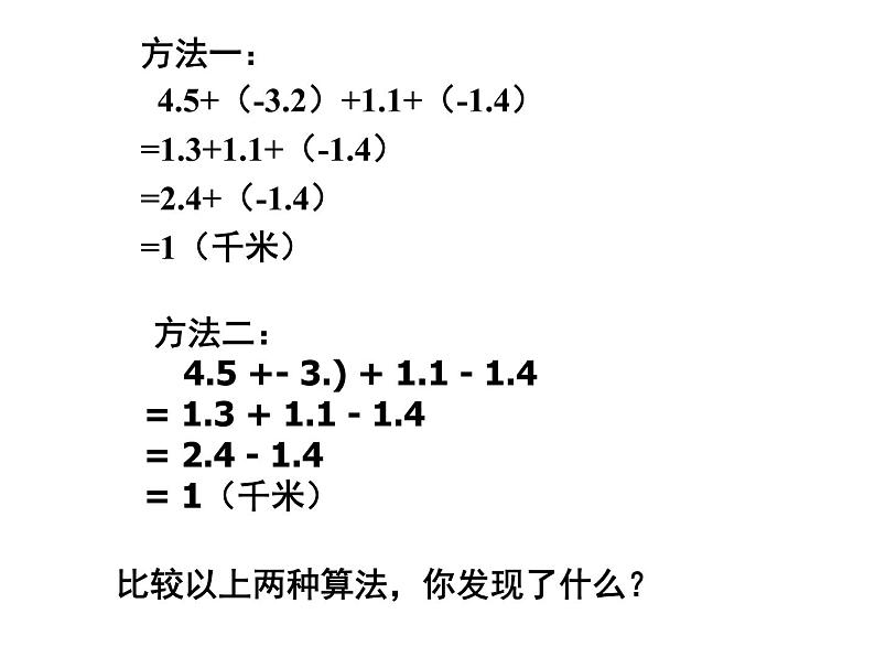 北师大版七年级数学上册 2.11  有理数的加减混合运算_（课件）第6页