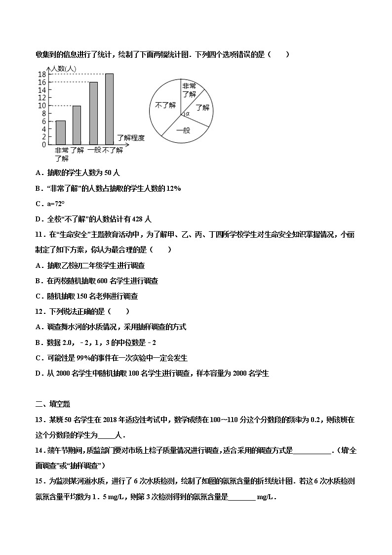 【专项练习】中考数学试题分专题训练 专题6.1 数据的收集与整理（第04期）（学生版）第3页