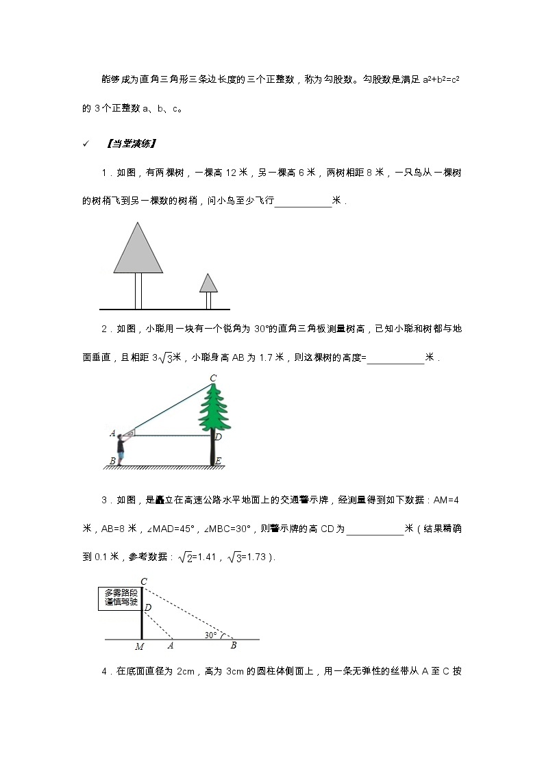 2021年北京版数学八年级上册 12.12勾股定理的逆定理 学案+同步练习（无答案)02