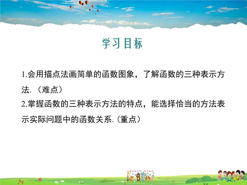 冀教版数学八年级下册  20.3函数的表示【教学课件】第2页