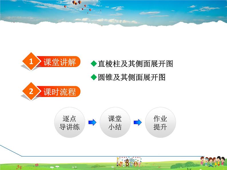 冀教版数学九年级下册   32.3  直棱柱和圆锥的侧面展开图【课件】02