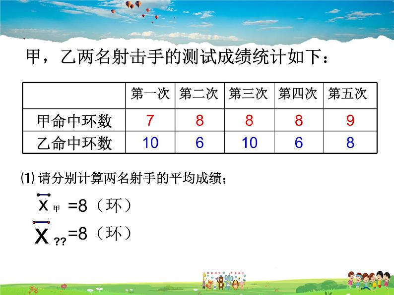 青岛版数学八年级上册   4.5方差【课件】04