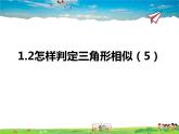 青岛版数学九年级上册1.2怎样判定三角形相似（5）【课件+教案】