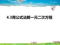 2020-2021学年第4章 一元二次方程4.3 用公式法解一元二次方程背景图课件ppt