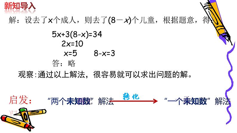 北师版八年级上册第五章 二元一次方程组 5.2.1 代入消元法课件PPT第5页