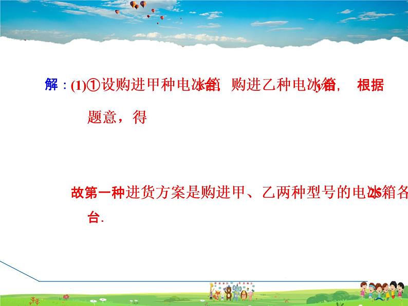 冀教版数学七年级下册   6.3.3  二元一次方程组解调配问题的应用【课件】第3页