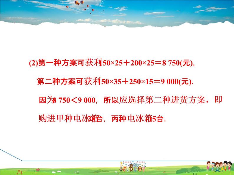 冀教版数学七年级下册   6.3.3  二元一次方程组解调配问题的应用【课件】第6页