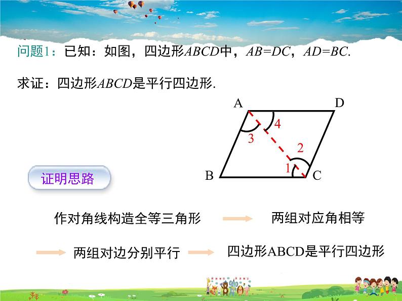 冀教版数学八年级下册  22.2平行四边形的判定第2课时【教学课件】05