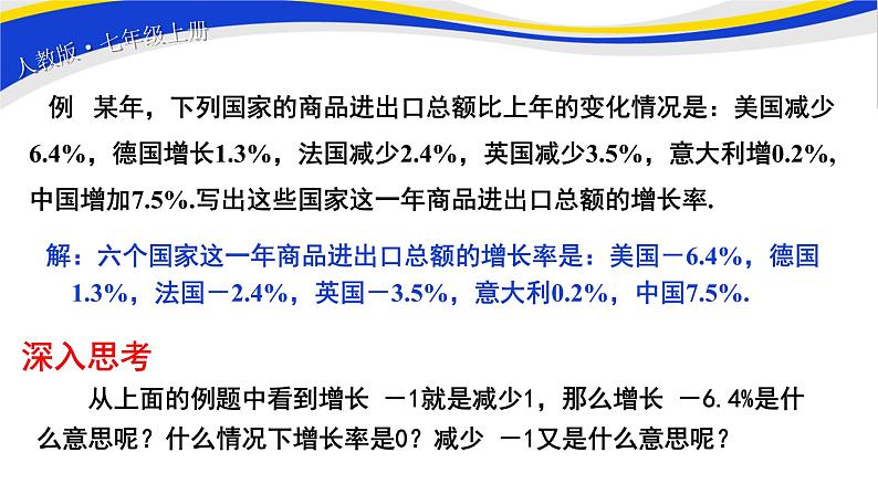 初中人教版七上1.1正数和负数 课件精品07