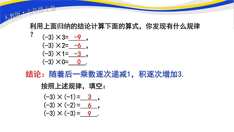 初中数学人教版七上1.4.1 有理数的乘法（第1课时）课件精品第6页