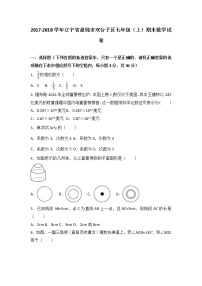 辽宁省盘锦市双台子区2017-2018学年七年级（上）期末数学试卷（解析版）