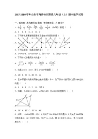 山东省菏泽市巨野县2017-2018学年八年级（上）期末数学试卷（解析版） - 副本