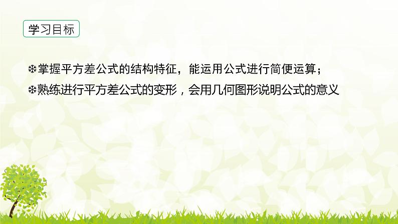 北师大版七年级数学下册 1.5.2   平方差公式的应用 课件+练习03