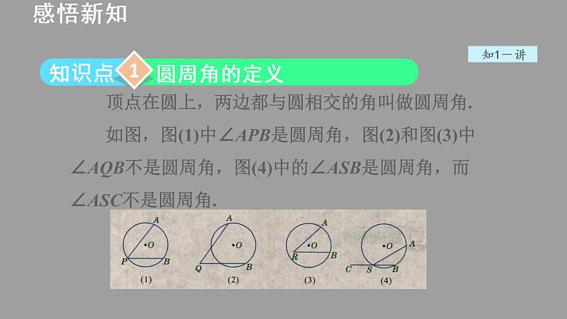 2021秋九年级数学上册第28章圆28.3圆心角和圆周角2圆周角与圆心角弧的关系授课课件新版冀教版20210922127第4页