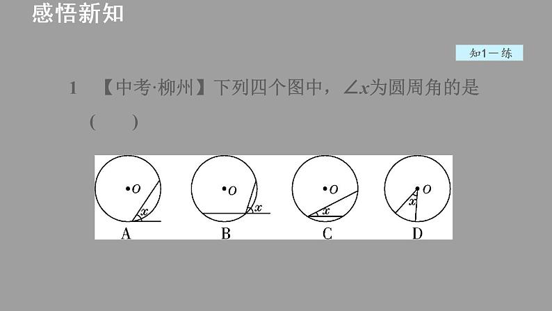 2021秋九年级数学上册第28章圆28.3圆心角和圆周角2圆周角与圆心角弧的关系授课课件新版冀教版20210922127第7页