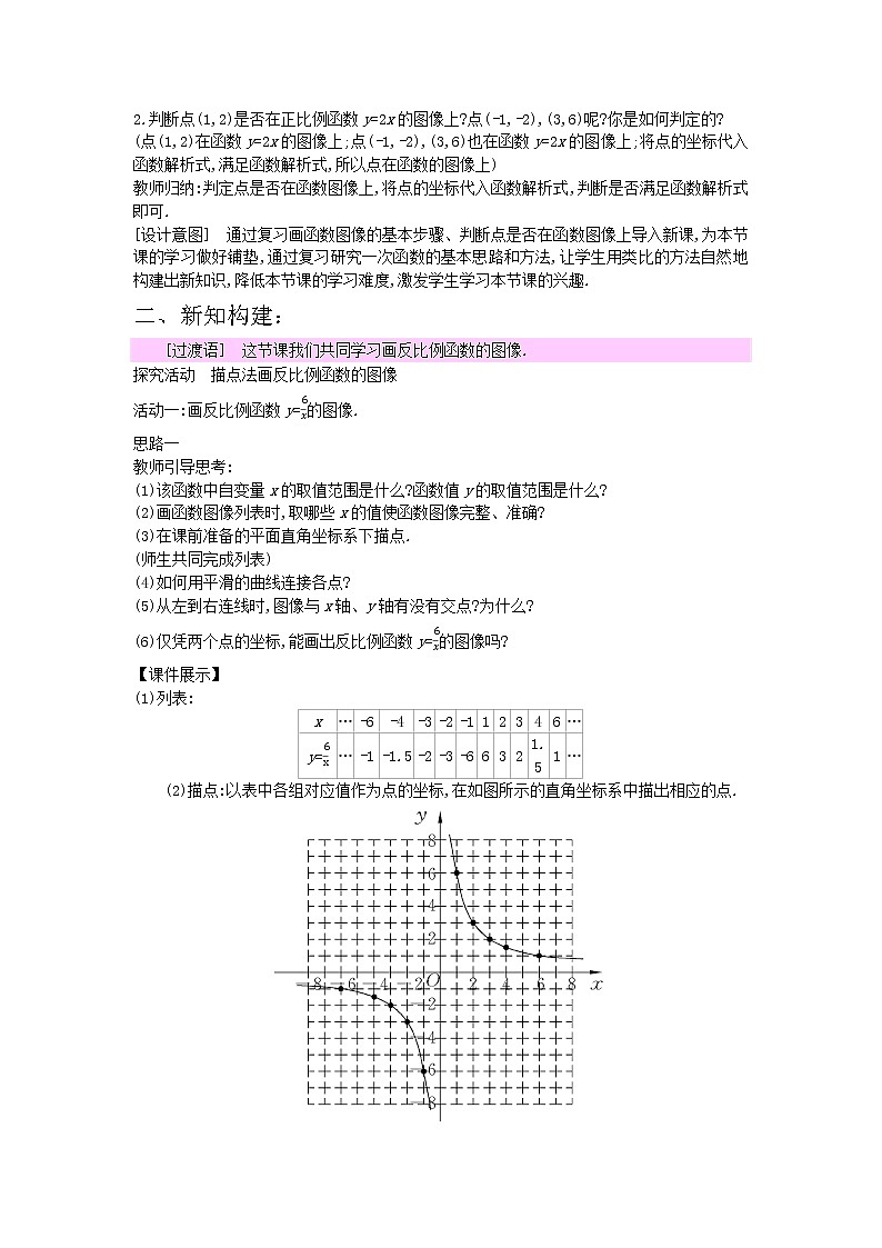反比例函数的图像和性质PPT课件免费下载02