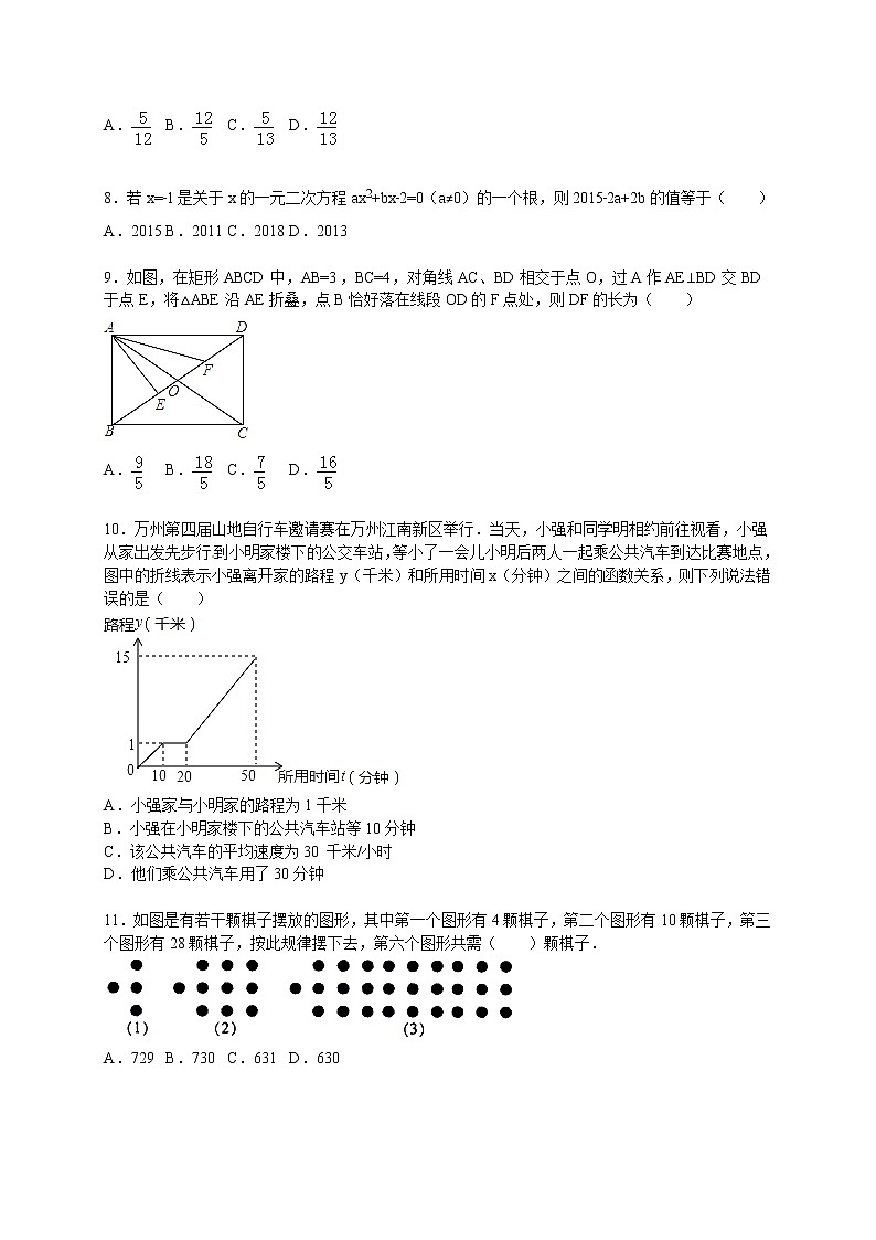 重庆市万州区九年级（上）期末数学试卷（解析版）02