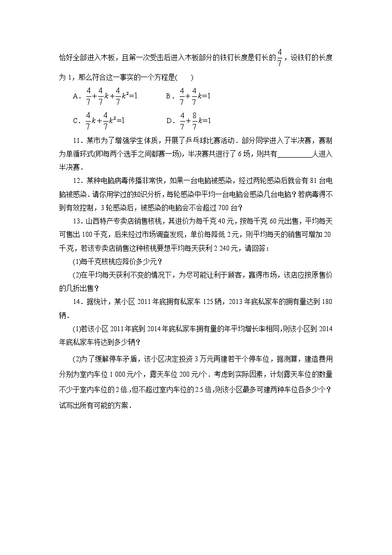 自我小测 21.3实际问题与一元二次方程第1课时02